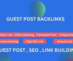 You will get Guest Post Backlinks on Relevant Niche Websites