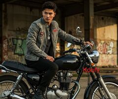 From Road to Runway: Grey Motorcycle Jackets Take the Spotlight